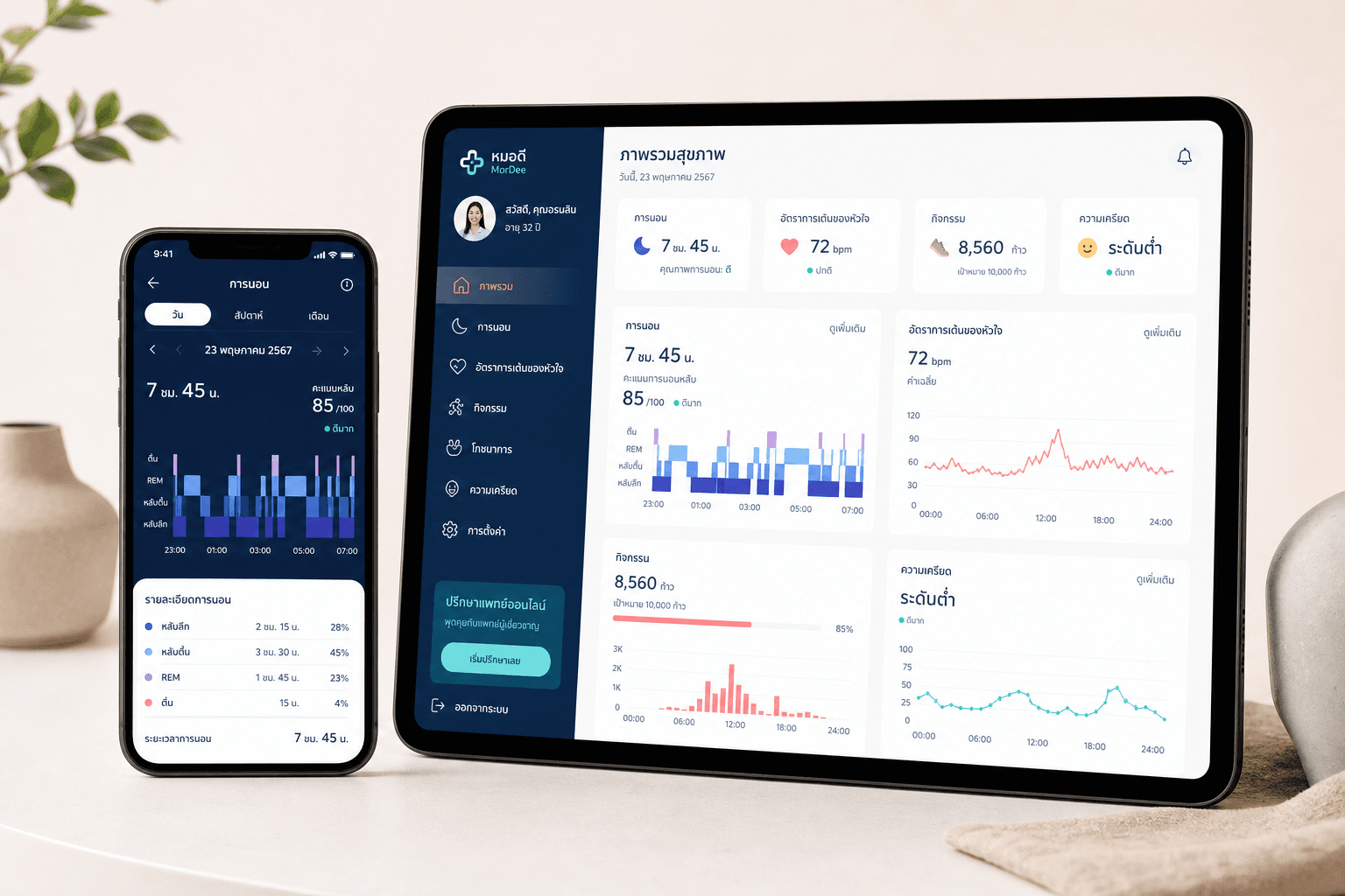 ThaiVitalis Remote Monitoring 2.0: Sleep Analysis & Fall Risk Prediction